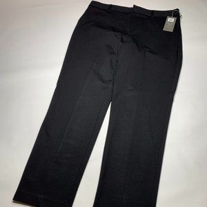 Vince Camuto Slim Leg Tech Ponte Ankle Pants; Womens 12; Rich Black